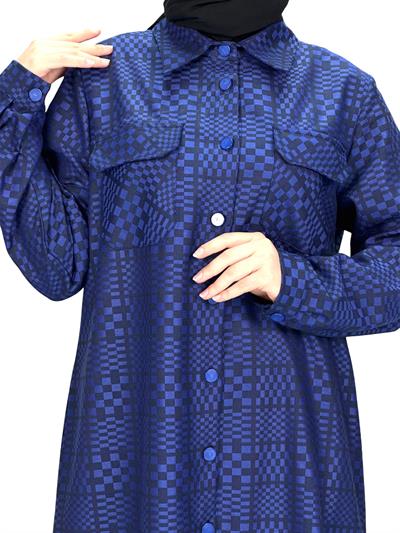 Büyük Beden Cepli Tunik Lacivert OTW2102