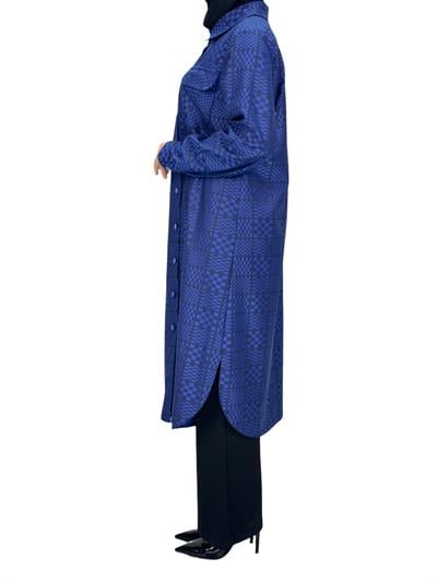 Büyük Beden Cepli Tunik Lacivert OTW2102