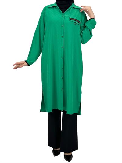 Büyük Beden Çıtçıtlı Tunik Benetton OTW60660