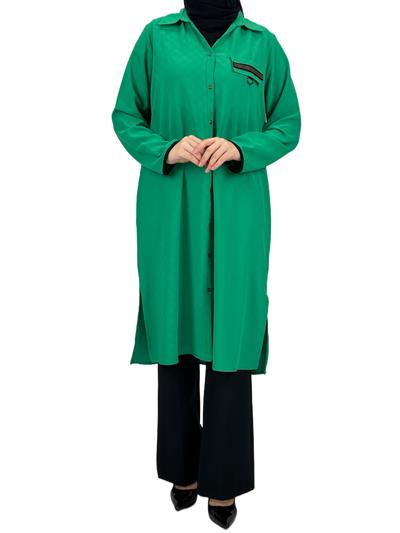 Büyük Beden Çıtçıtlı Tunik Benetton OTW60660
