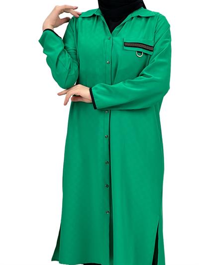 Büyük Beden Çıtçıtlı Tunik Benetton OTW60660