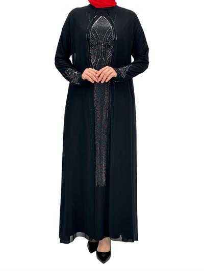 Büyük Beden Elbise Siyah OTW4414