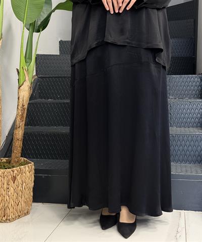 Büyük Beden Etek Siyah OTW3351