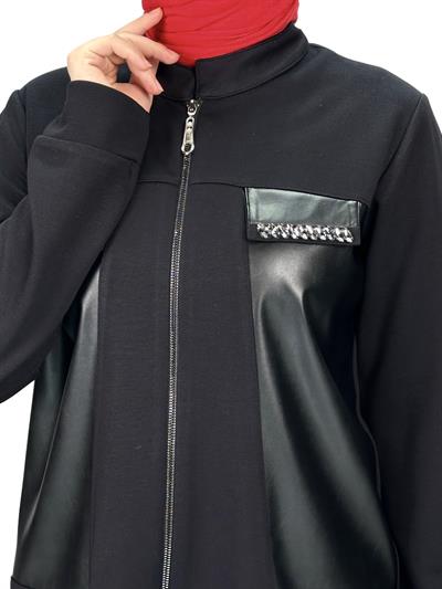 Büyük Beden Etekli Takım Siyah OTW2125