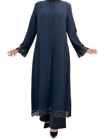 Büyük Beden Ferace Lacivert OTW36163