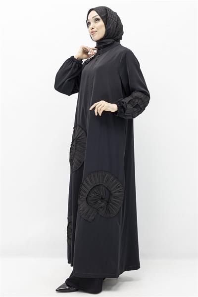Büyük Beden Ferace Siyah OTW43425
