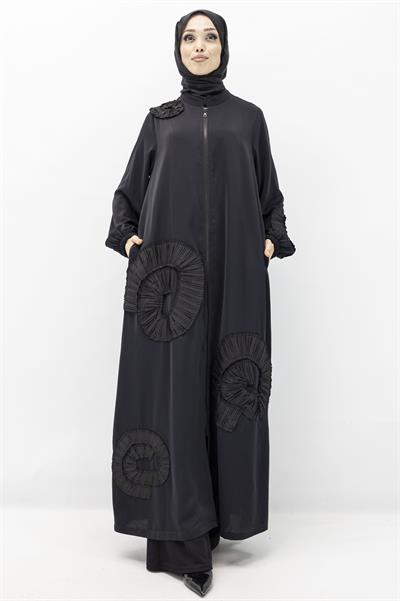 Büyük Beden Ferace Siyah OTW43425