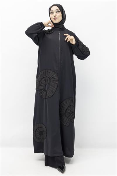 Büyük Beden Ferace Siyah OTW43425