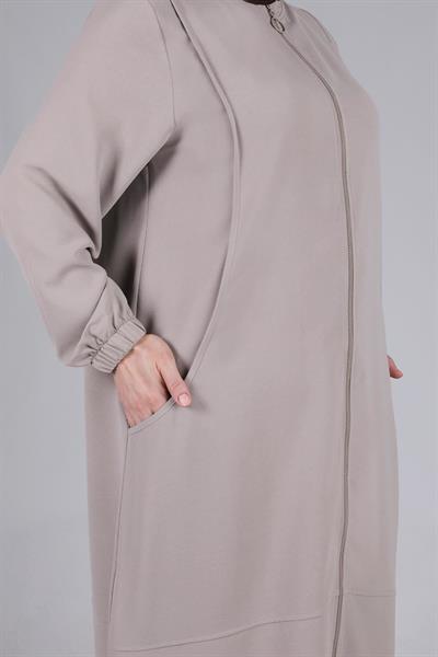 Büyük Beden Ferace Taş OTW2813