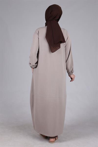 Büyük Beden Ferace Taş OTW2813