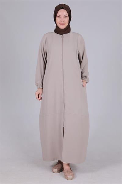 Büyük Beden Ferace Taş OTW2813