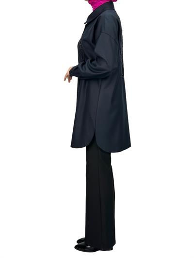 Büyük Beden Gömlek Lacivert OTW2120