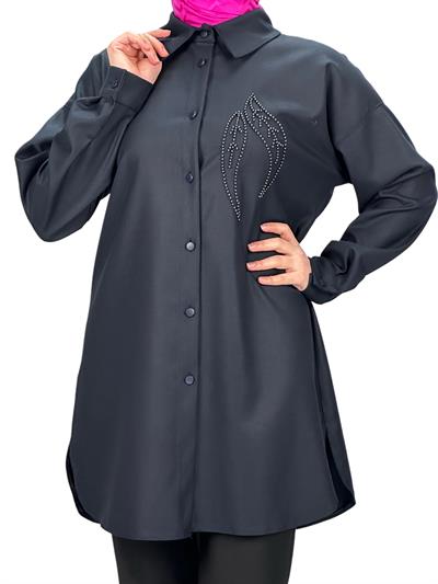 Büyük Beden Gömlek Lacivert OTW2120