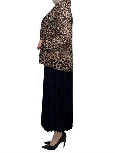 Büyük Beden Gömlek ve Bluz Takım Kahve OTW60014