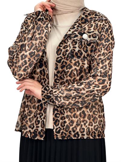 Büyük Beden Gömlek ve Bluz Takım Kahve OTW60014