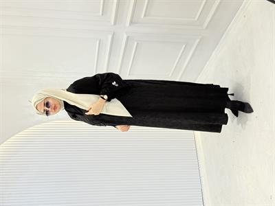 Büyük Beden Jakarlı Tunik & Elbise Siyah OTW3795