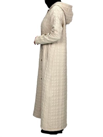 Büyük Beden Kapitone Ferace Taş OTW5174