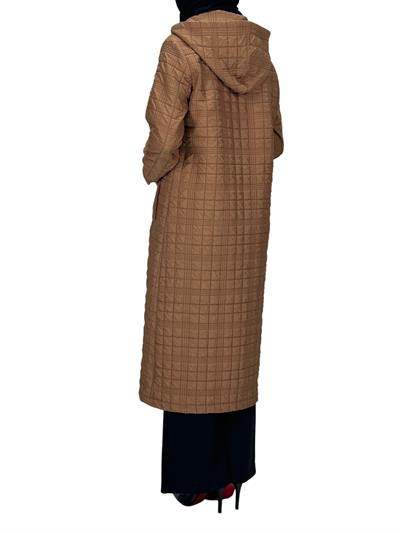 Büyük Beden Kapitone Kap Kahve OTW5173