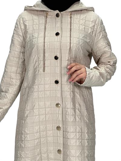 Büyük Beden Kapitone Kap Taş OTW5173