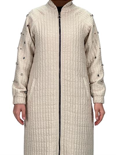 Büyük Beden Kapitone Mekik Taşlı Kap Taş OTW5176