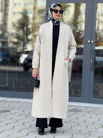 Büyük Beden Kapitone Mekik Taşlı Kap Taş OTW5176