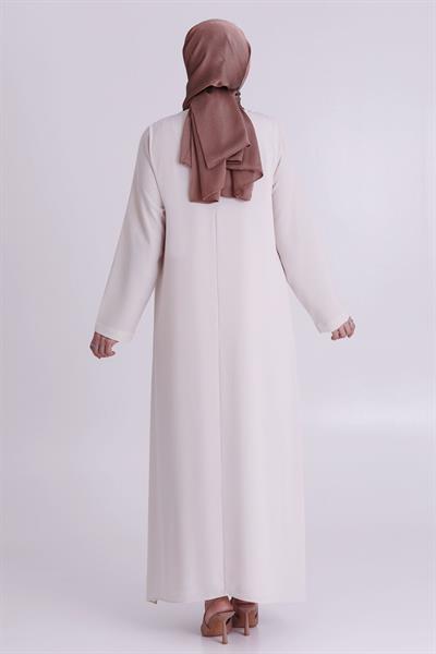 Büyük Beden Krep Abiye Elbise Taş OTW50024