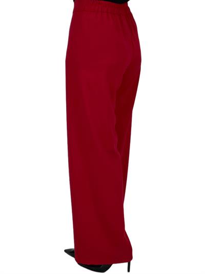 Büyük Beden Krep Bol Paça Pantolon Kırmızı OTW3077