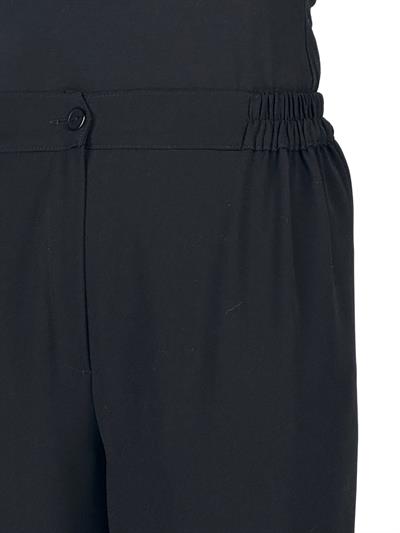 Büyük Beden Krep Bol Paça Pantolon Siyah OTW3077