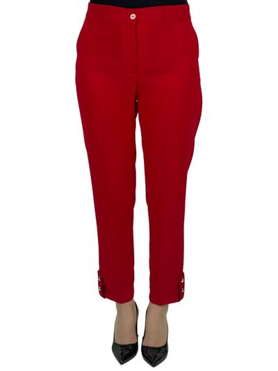 Büyük Beden Krep Dar Paça Pantolon Kırmızı OTW3078
