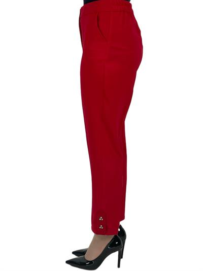 Büyük Beden Krep Dar Paça Pantolon Kırmızı OTW3078
