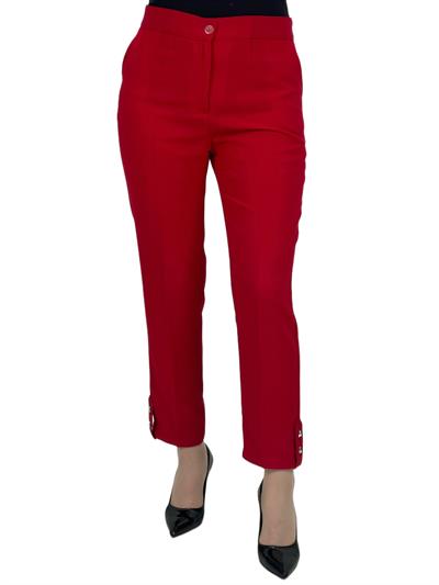 Büyük Beden Krep Dar Paça Pantolon Kırmızı OTW3078