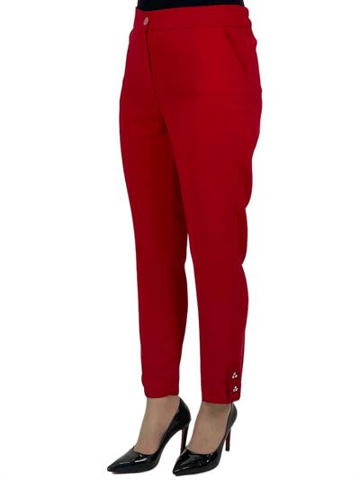 Büyük Beden Krep Dar Paça Pantolon Kırmızı OTW3078