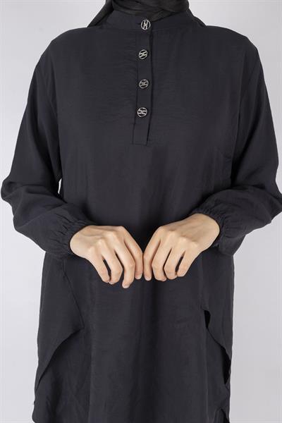 Büyük Beden Modal Kumaş Spor Takım Siyah OTW491