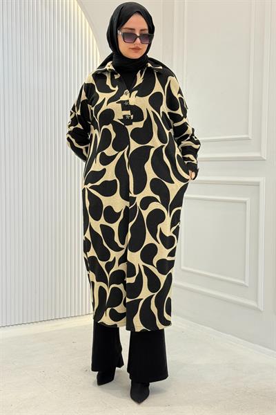 Büyük Beden Örme Triko Desenli Uzun Tunik&Elbise Desenli OTW3235