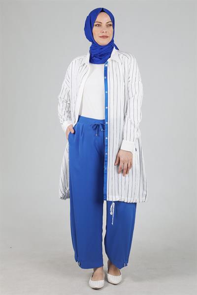 Büyük Beden Pantolon Saks OTW10507