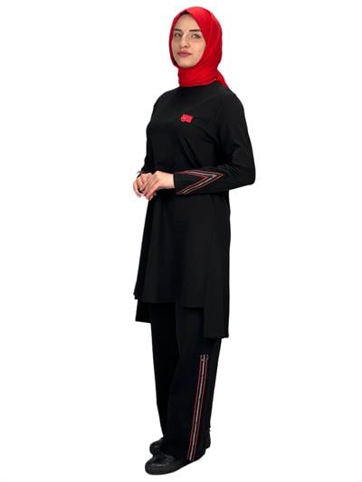 Büyük Beden Pantolonlu Takım Kırmızı OTW929