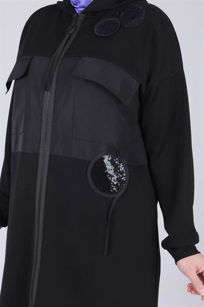 Büyük Beden Pantolonlu Takım Siyah OTW35111