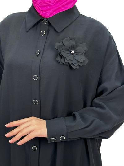 Büyük Beden Pantolonlu Takım Siyah OTW43828