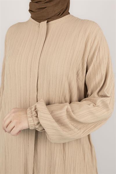 Büyük Beden Pantolonlu Takım Vizon OTW2360