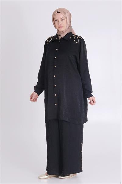 BÜYÜK BEDEN ŞIK TAKIM Siyah OTW35124