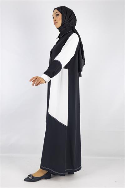 Büyük Beden Spor Elbise Siyah-Beyaz OTW2008