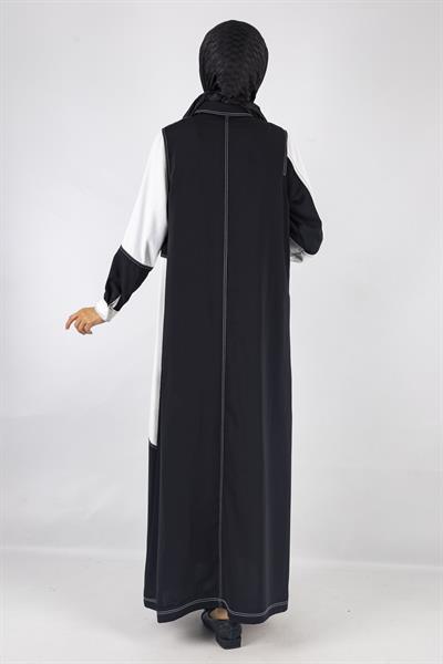 Büyük Beden Spor Elbise Siyah-Beyaz OTW2008