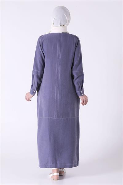 Büyük Beden Tensel Ferace Morcivert OTW28068