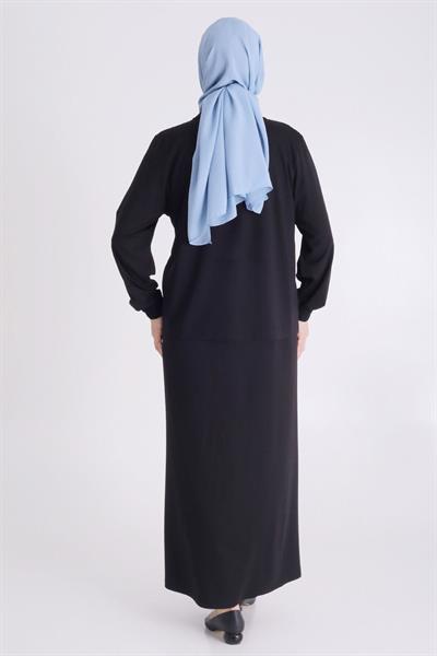 Büyük Beden Tesettür İkili Takım Siyah OTW40012