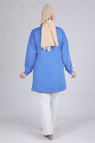 Büyük Beden Tunik Gök Mavi OTW20105