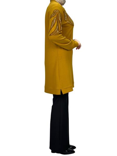 Büyük Beden Tunik Hardal OTW2117