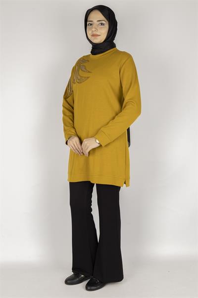 Büyük Beden Tunik Hardal OTW2117
