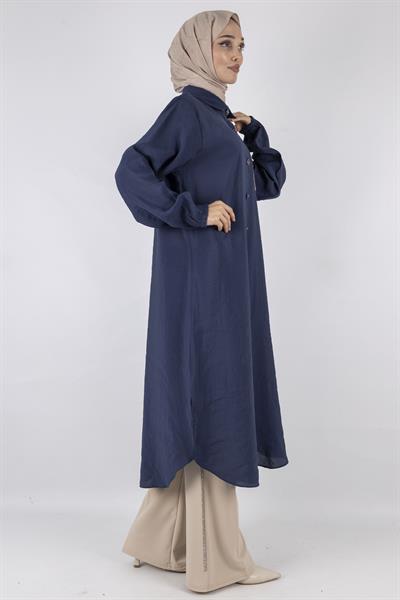 Büyük Beden Tunik İndigo OTW490