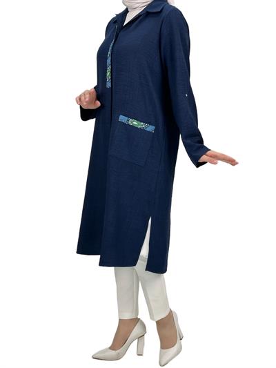 Büyük Beden Tunik Lacivert OTW60672