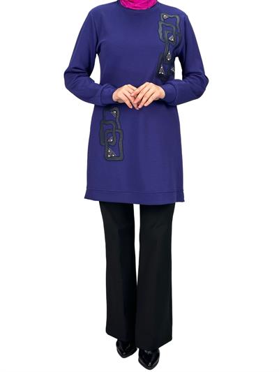 Büyük Beden Tunik Mor OTW2123